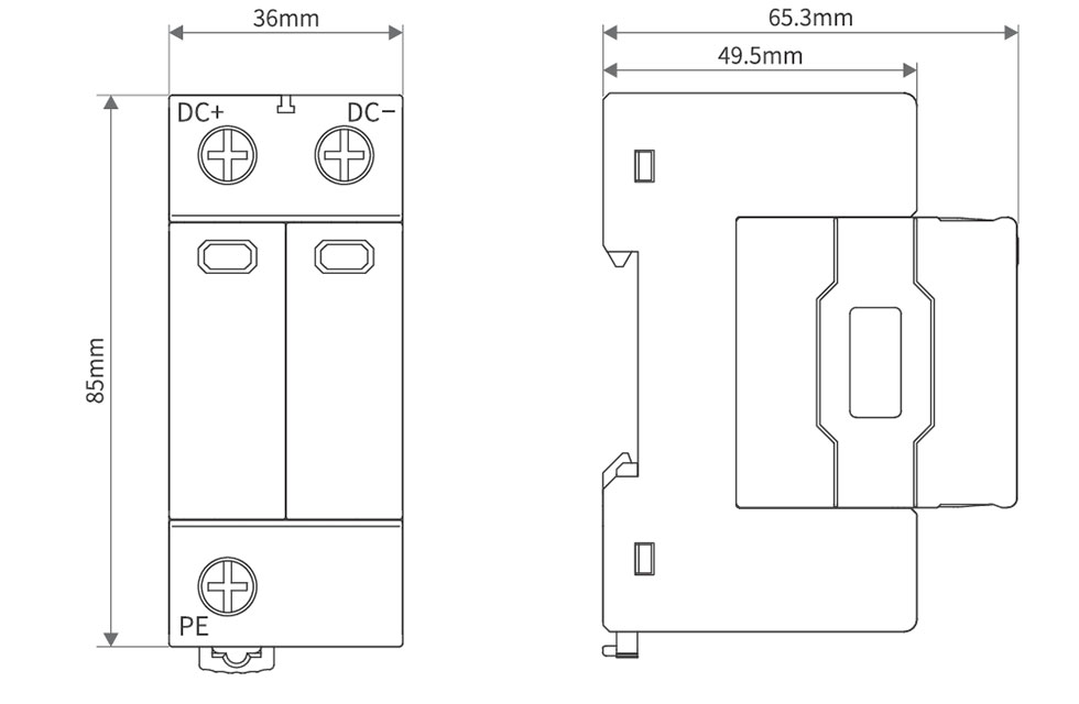 1000V DC Surge Protector Device